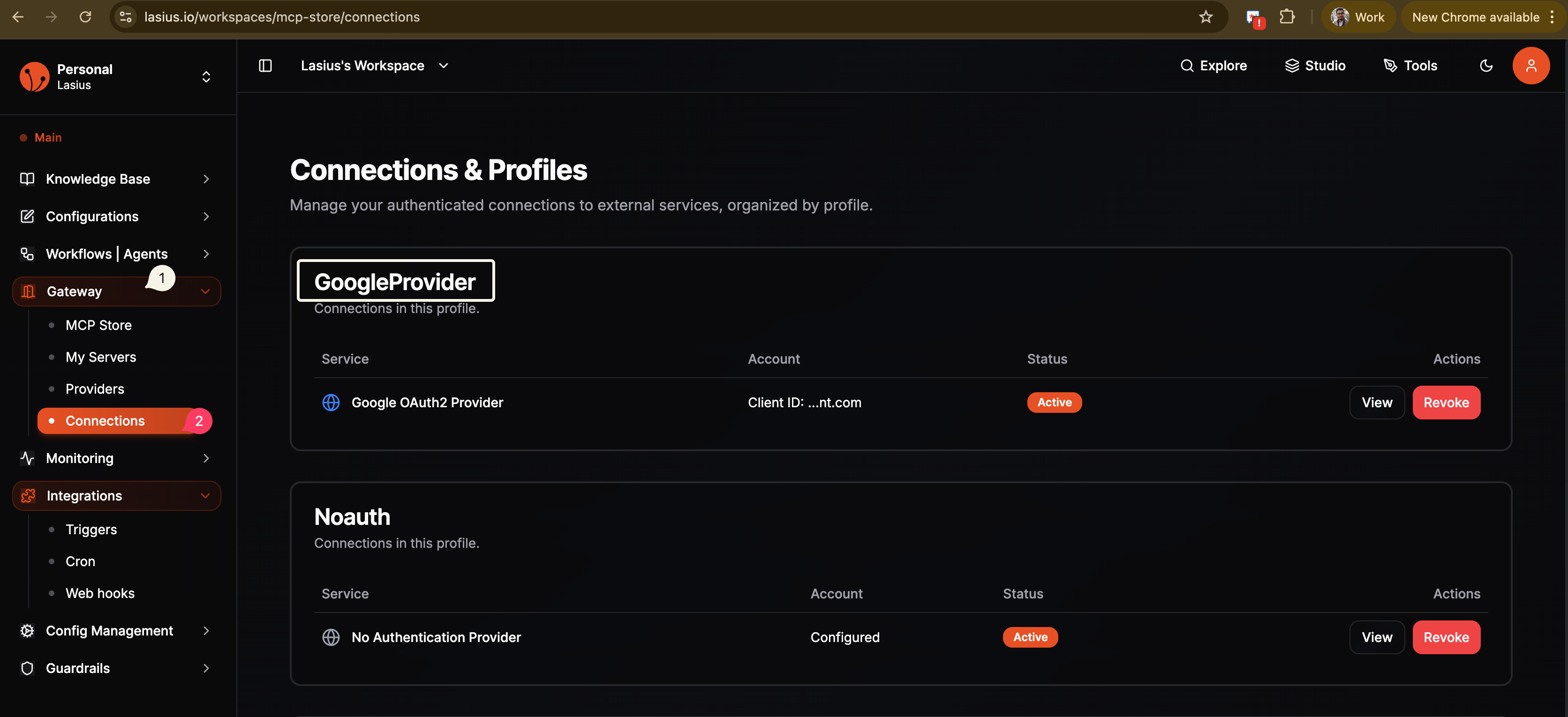 MCP Profile Connection