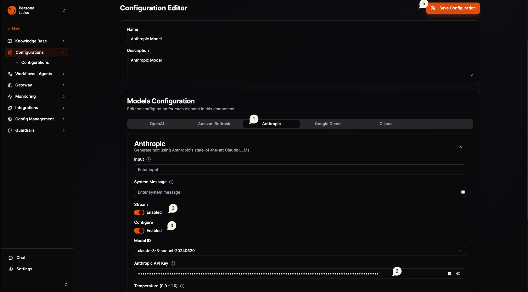 Model Provider Configurable Component